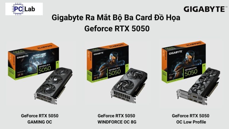Gigabyte Ra Mắt Bộ Ba Card Đồ Họa Geforce RTX 5050