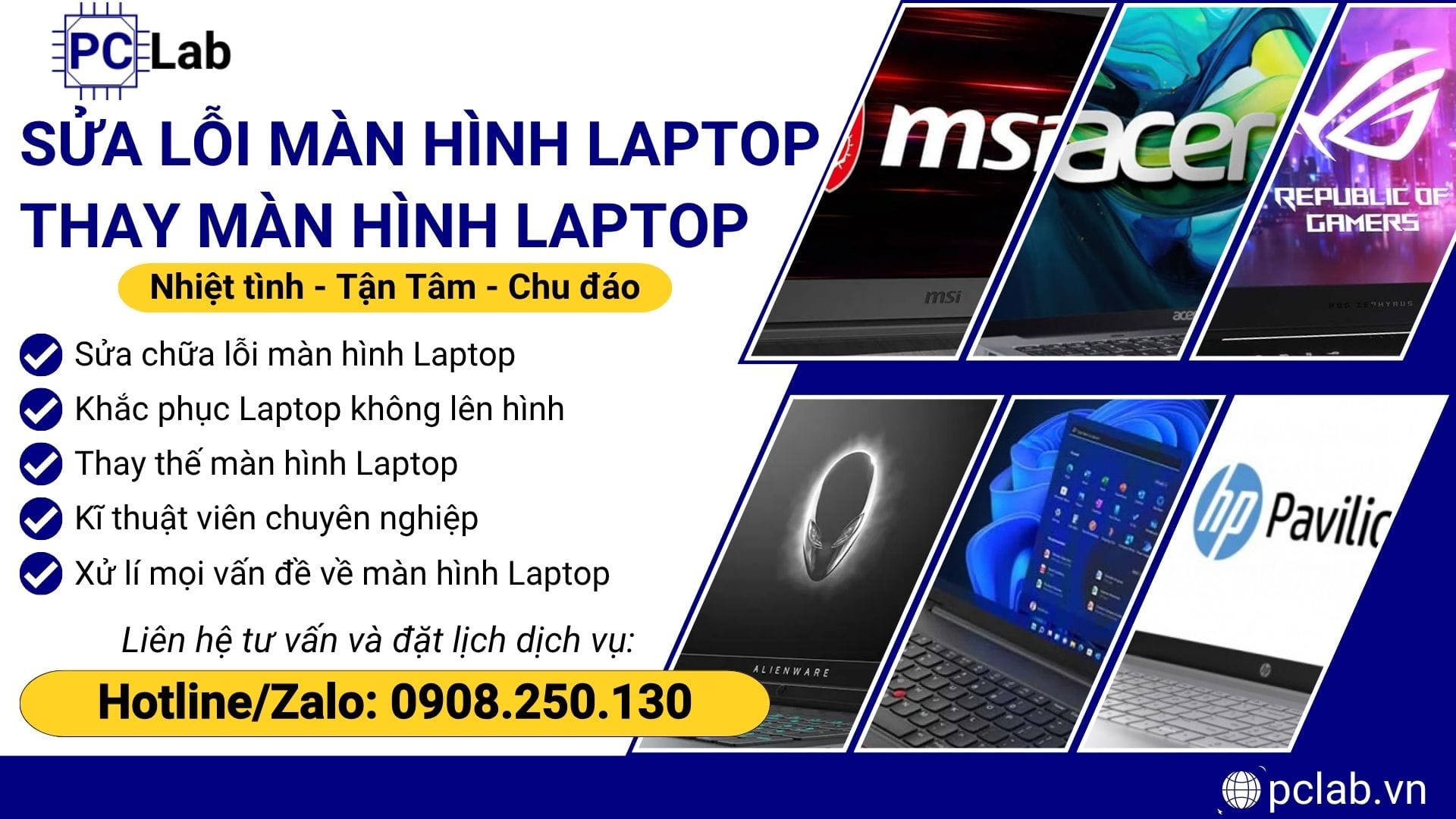 sửa màn hình laptop chuyên nghiệp, uy tín TPHCM