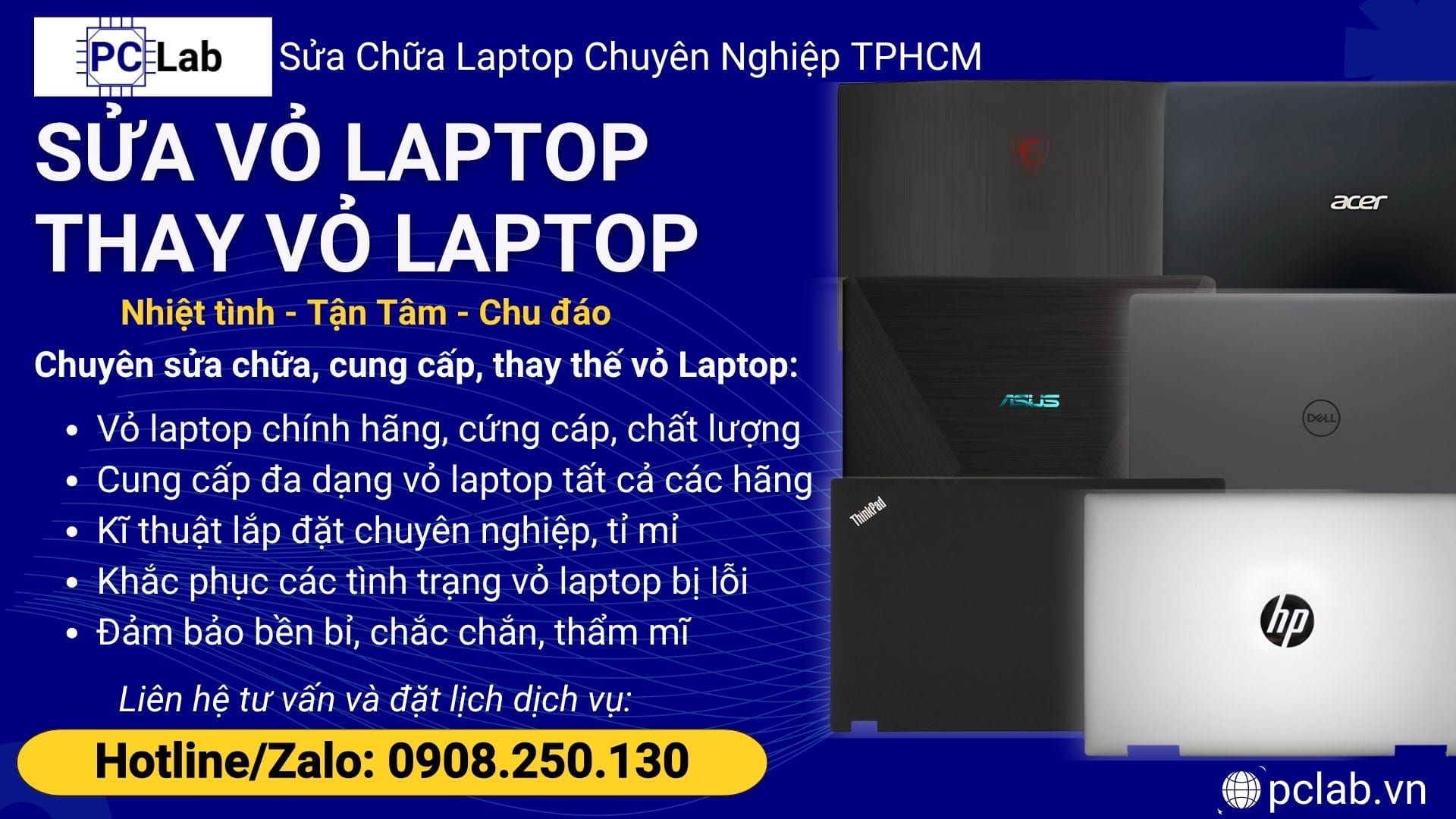 sửa vỏ laptop kinh nghiệm, chuyên nghiệp, tỉ mỉ