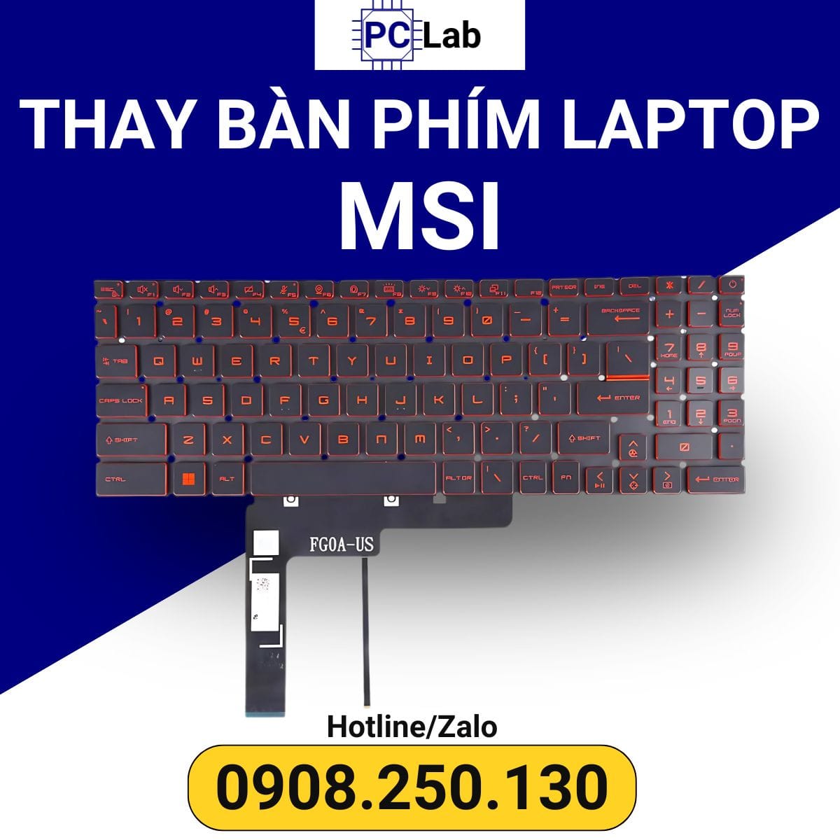 thay bàn phím laptop MSI chính hãng, giá tốt