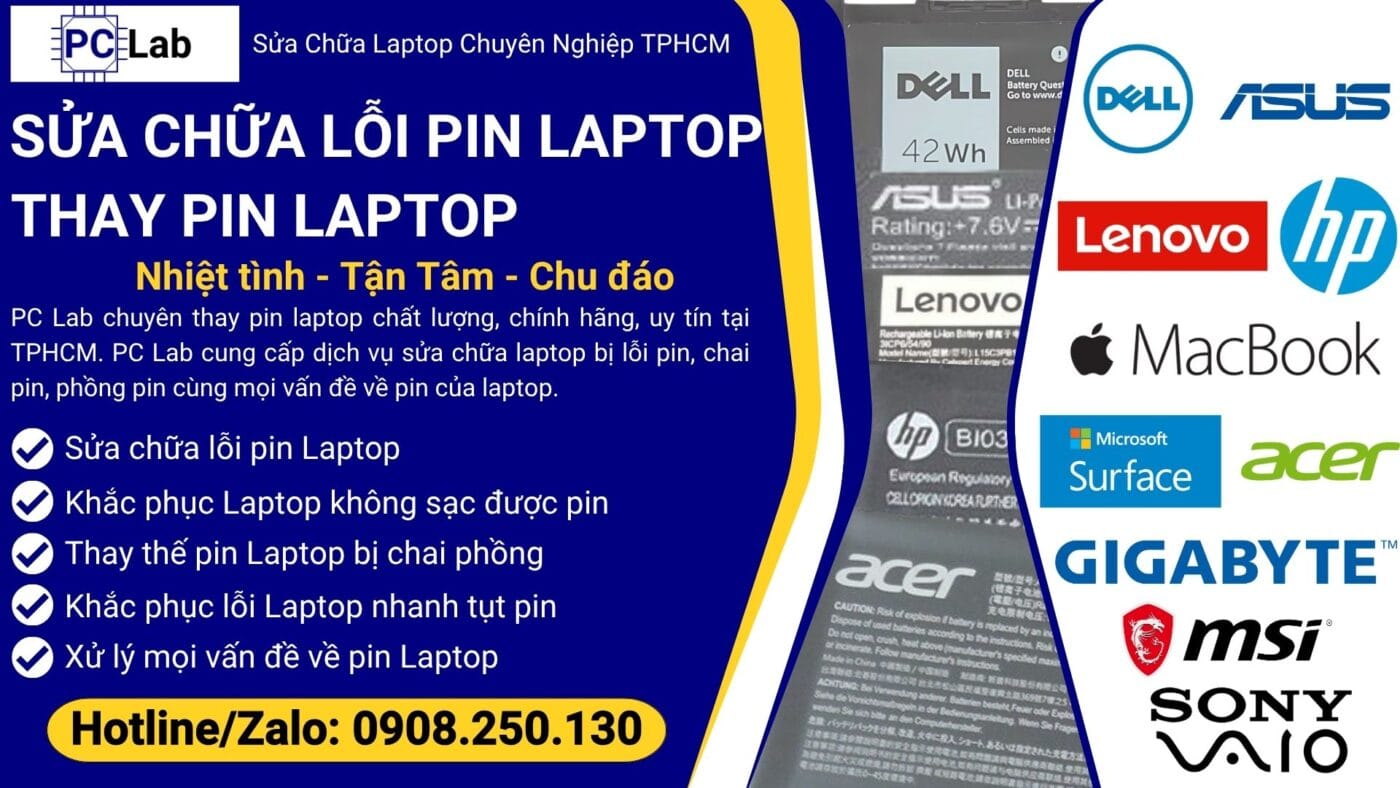 thay pin laptop; sửa lỗi pin laptop; sữa chữa lỗi pin laptop