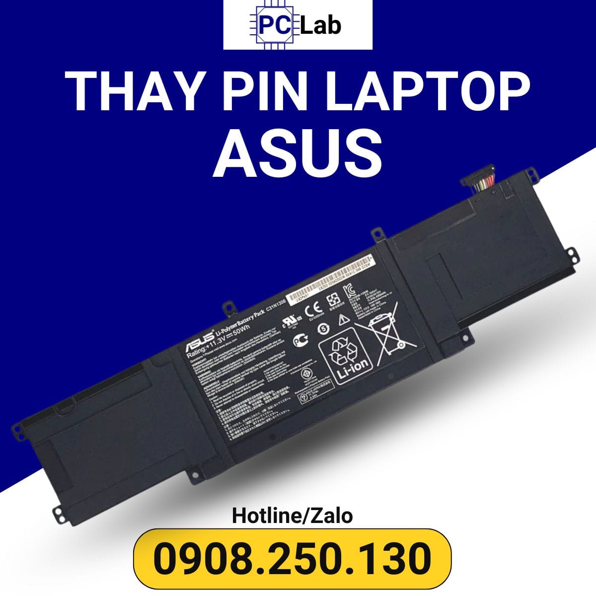 thay pin laptop Asus chính hãng, giá tốt