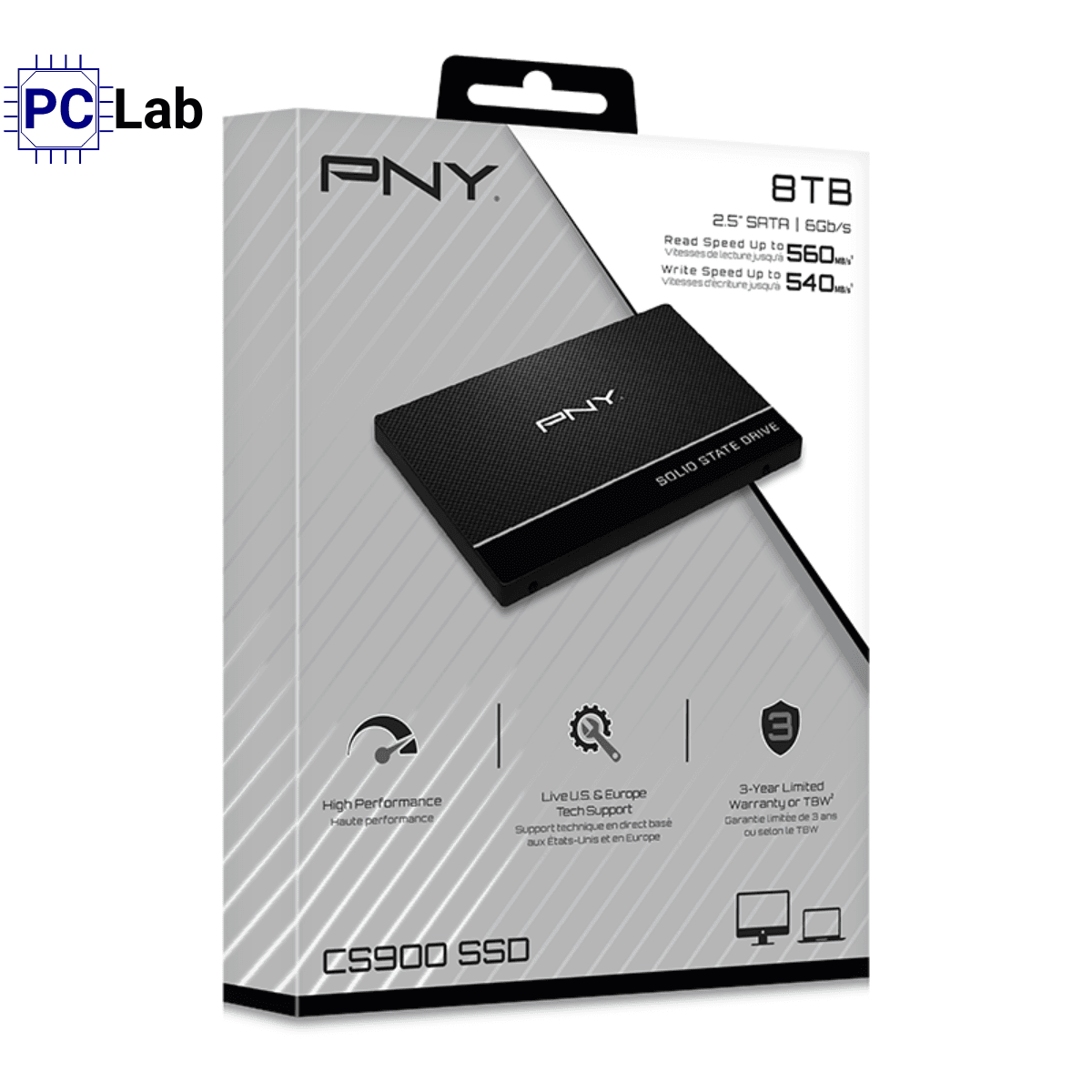 Ổ cứng SSD PNY CS900 250GB SATA III (2.5 inch SATA III, 535MB/s, 500MB/s)
