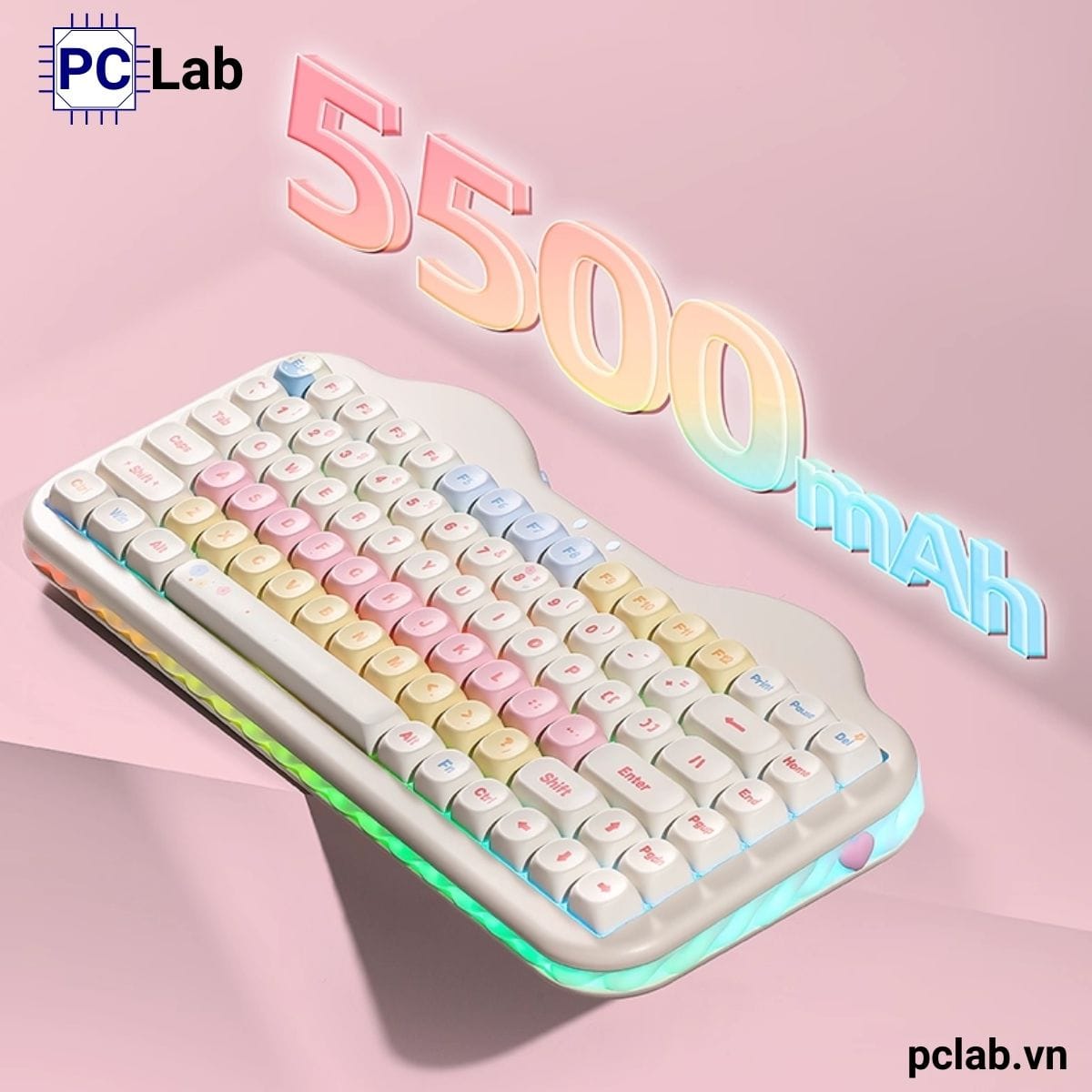 Bàn phím cơ Yunzii C75 Cake Meow không dây