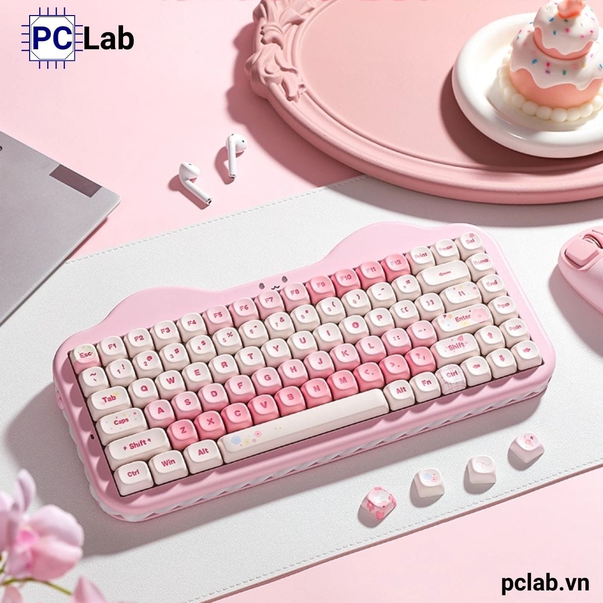 Bàn phím cơ Yunzii C75 Cake Meow không dây