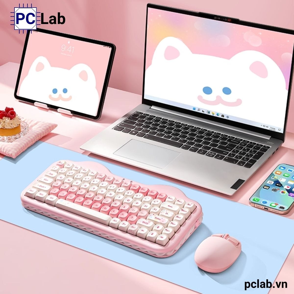 Bàn phím cơ Yunzii C75 Cake Meow không dây