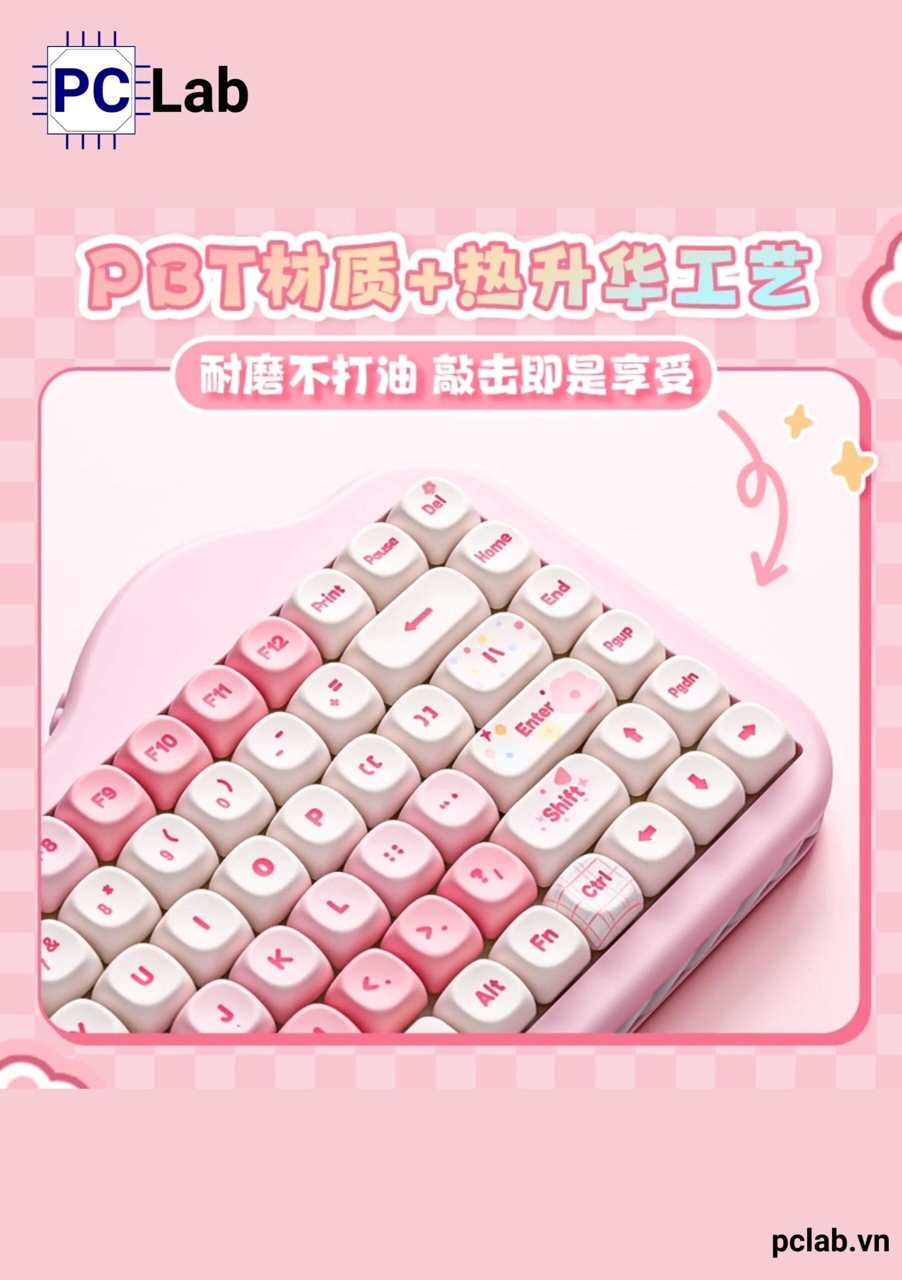 Bàn phím cơ Yunzii C75 Cake Meow không dây