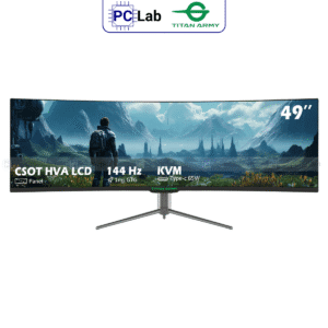 Màn hình Cong TITAN ARMY C49SHC 49inch UWHD 144Hz (49'', UWHD, 144Hz, 1ms, HVA, 1800R) - Đen