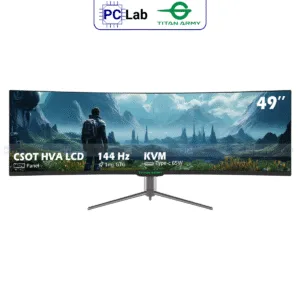 Màn hình Cong TITAN ARMY C49SHC 49inch UWHD 144Hz (49'', UWHD, 144Hz, 1ms, HVA, 1800R) - Đen