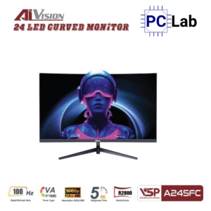 Màn hình cong VSP AIVISION A245FC 24inch Full HD 100Hz (24'', Full HD, 100Hz, 5ms, VA) - Trắng/Đen