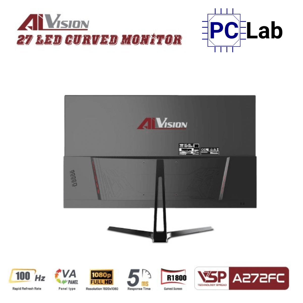Màn hình cong VSP AIVISION A272FC 27inch Full HD 100Hz (27'', Full HD, 100Hz, 5ms, VA) - Đen