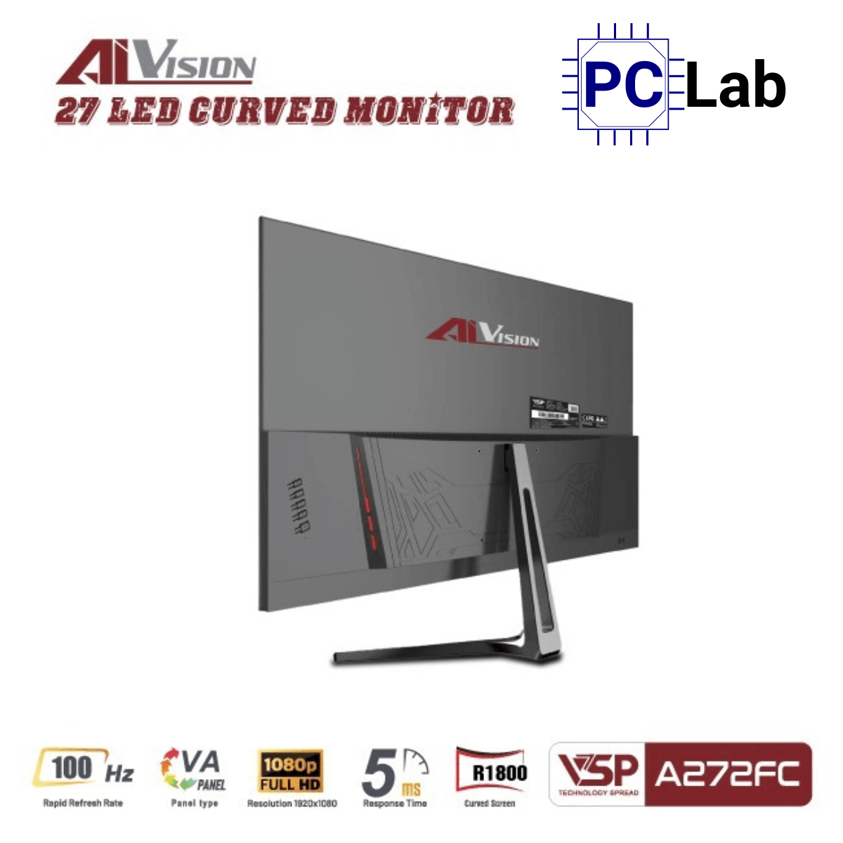 Màn hình cong VSP AIVISION A272FC 27inch Full HD 100Hz (27'', Full HD, 100Hz, 5ms, VA) - Đen