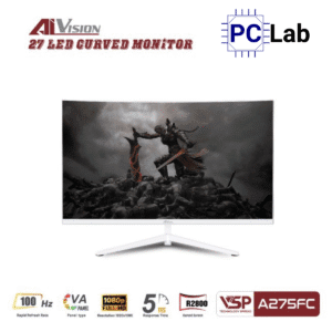 Màn hình cong VSP AIVISION A275FC 27inch Full HD 100Hz (27'', Full HD, 100Hz, 5ms, VA) - Trắng/Đen
