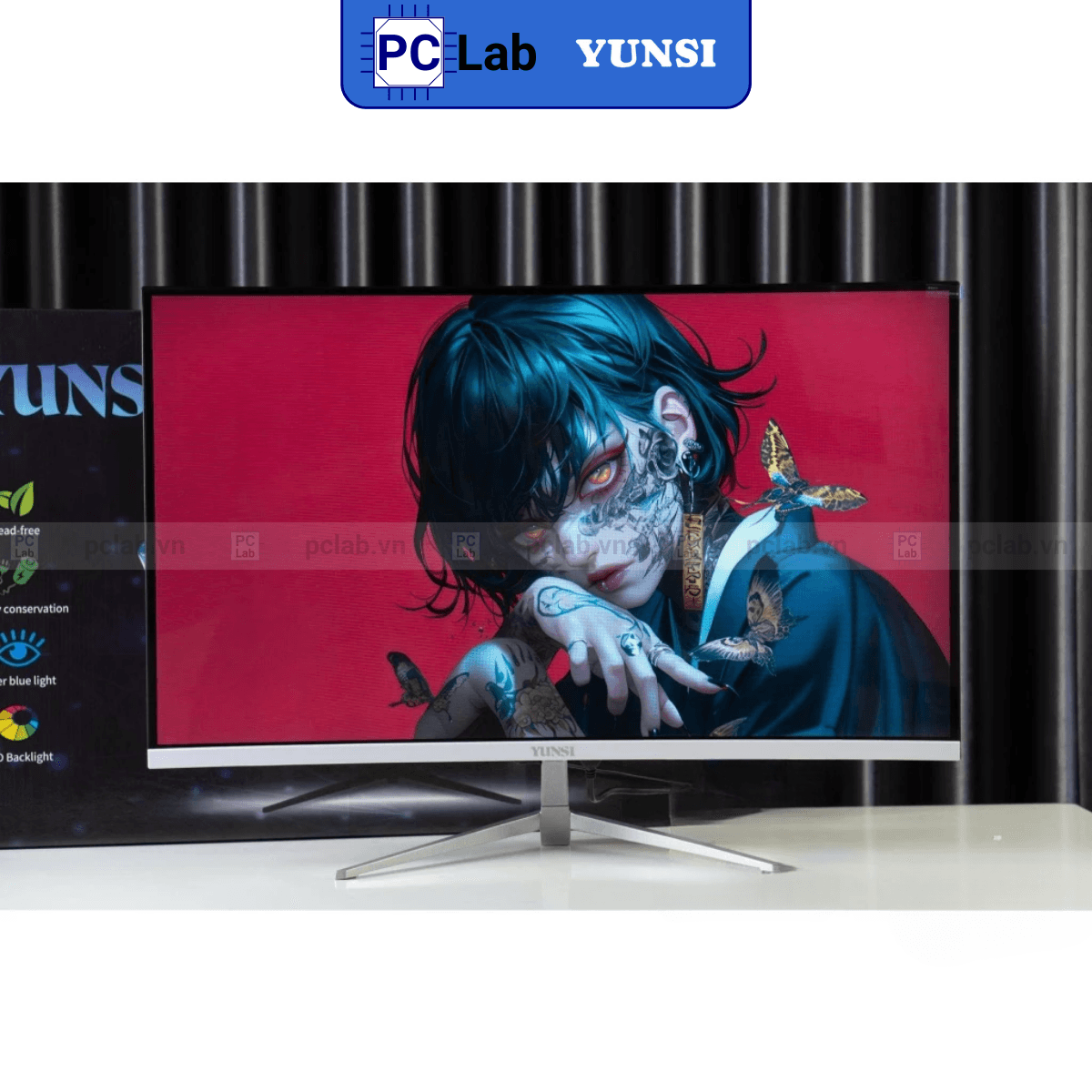 Màn hình Cong Yunsi Y320QL 32inch Full HD 75Hz (32'', Full HD, 75Hz, VA, VGA, HDMI) - Trắng/Đen