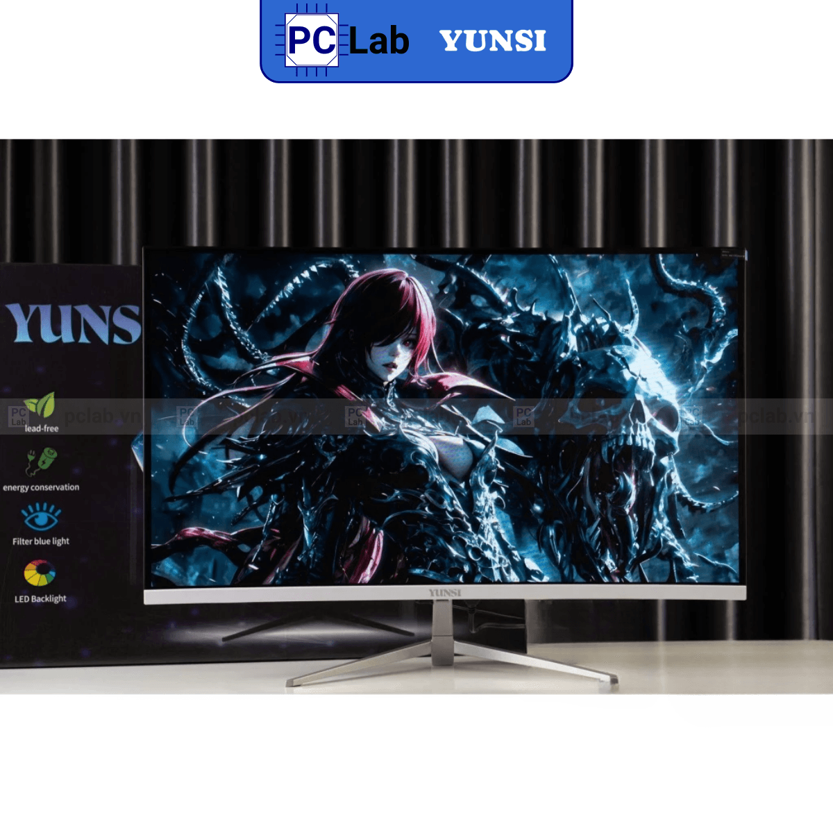 Màn hình Cong Yunsi Y320QL 32inch Full HD 75Hz (32'', Full HD, 75Hz, VA, VGA, HDMI) - Trắng/Đen