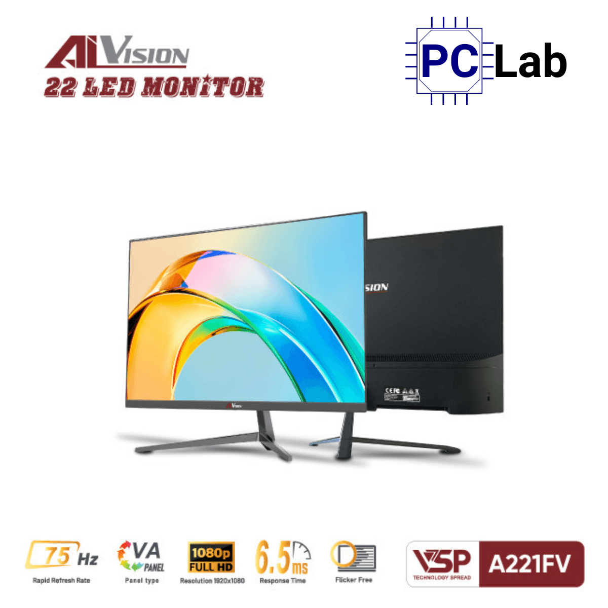 Màn hình VSP AIVISION A221FV 22inch Full HD 75Hz (22'', Full HD, 75Hz, 6.5ms, VA)