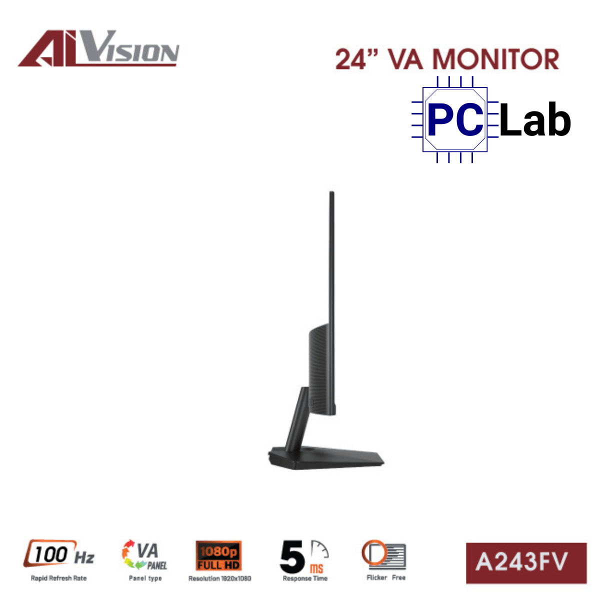 Màn hình VSP AIVISION A243FV 24inch Full HD 100Hz (24'', Full HD, 100Hz, 5ms, VA) - Đen
