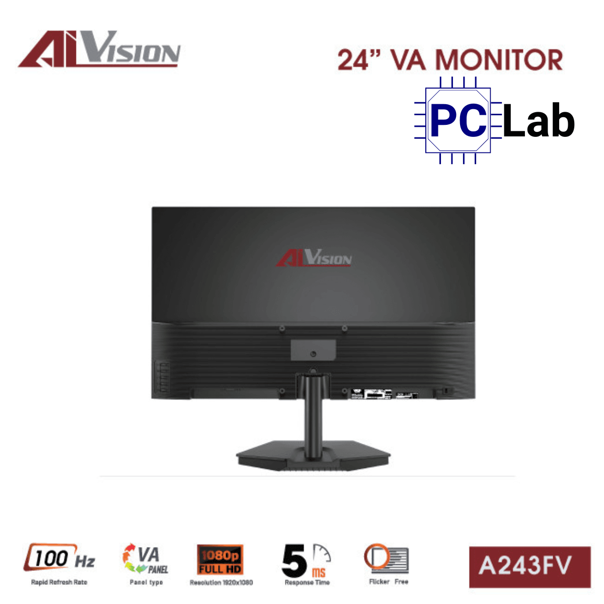 Màn hình VSP AIVISION A243FV 24inch Full HD 100Hz (24'', Full HD, 100Hz, 5ms, VA) - Đen