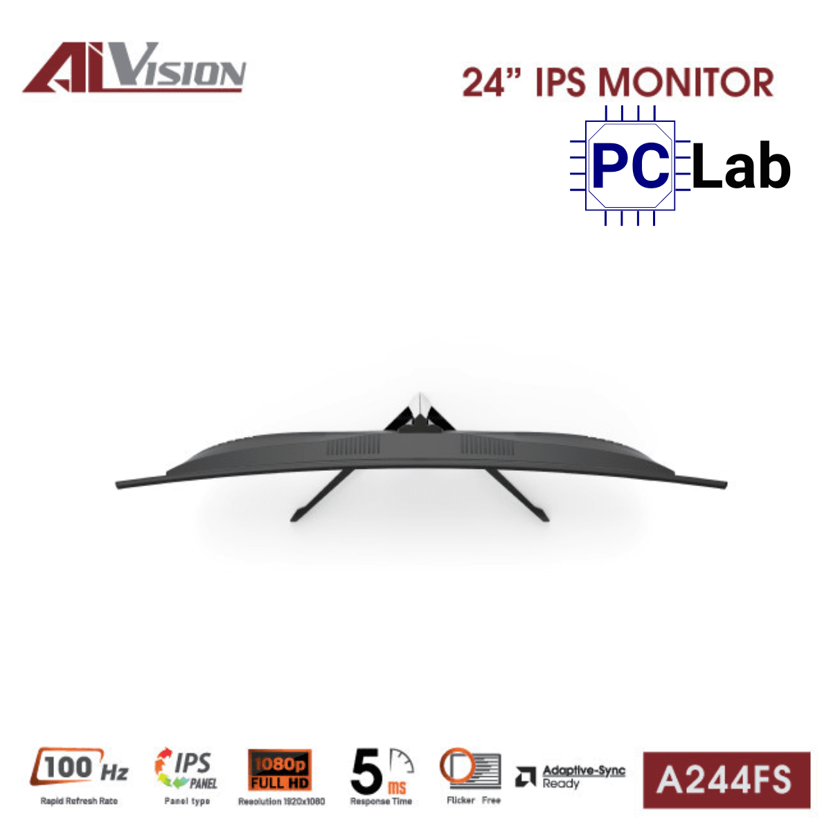 Màn hình VSP AIVISION A244FS 24inch Full HD 100Hz (24'', Full HD, 100Hz, 5ms, IPS) - Đen