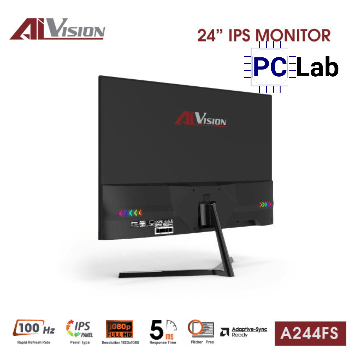 Màn hình VSP AIVISION A244FS 24inch Full HD 100Hz (24'', Full HD, 100Hz, 5ms, IPS) - Đen