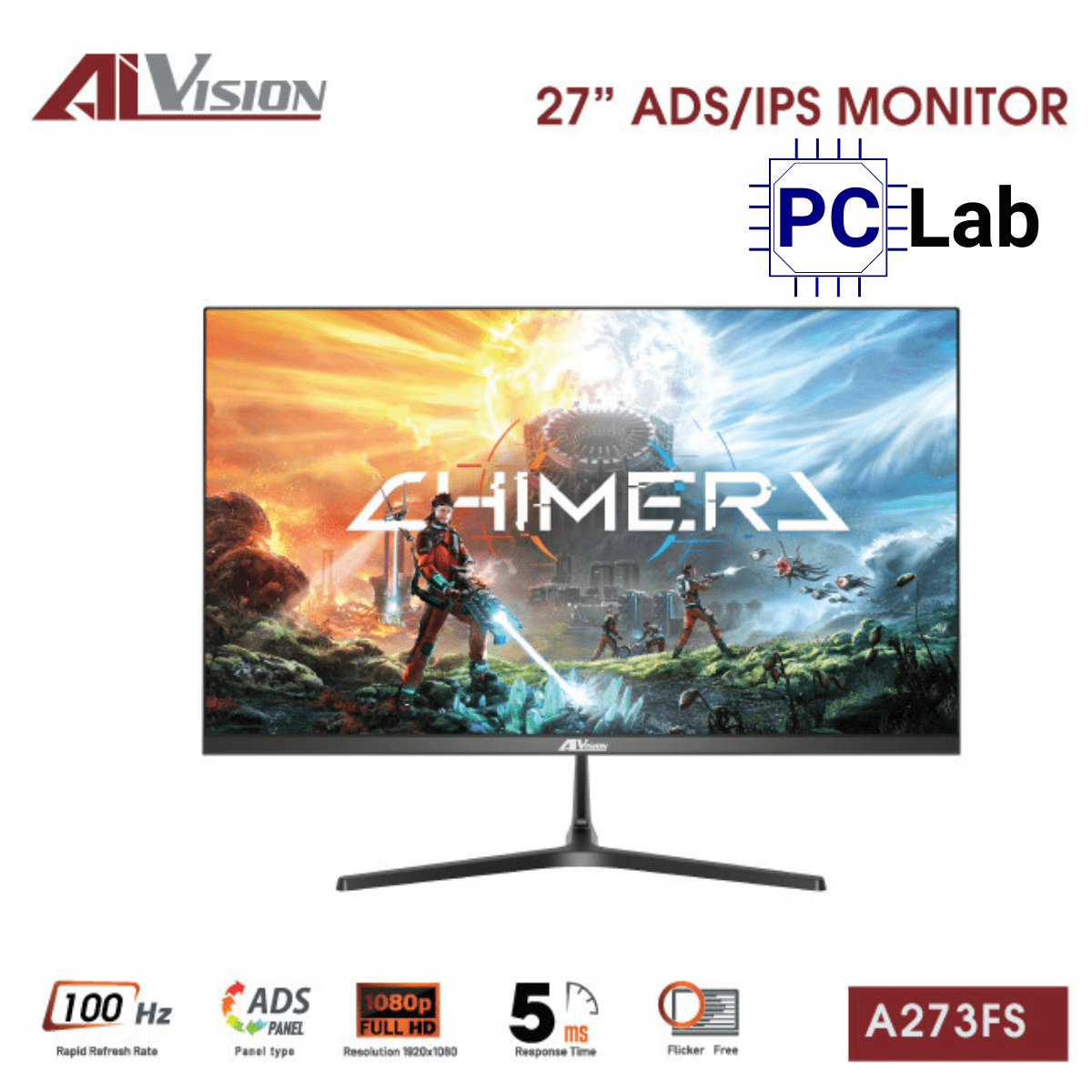 Màn hình VSP AIVISION A273FS 27inch Full HD 100Hz (27'', Full HD, 100Hz, 5ms, ADS/IPS, Adaptive Sync) - Đen