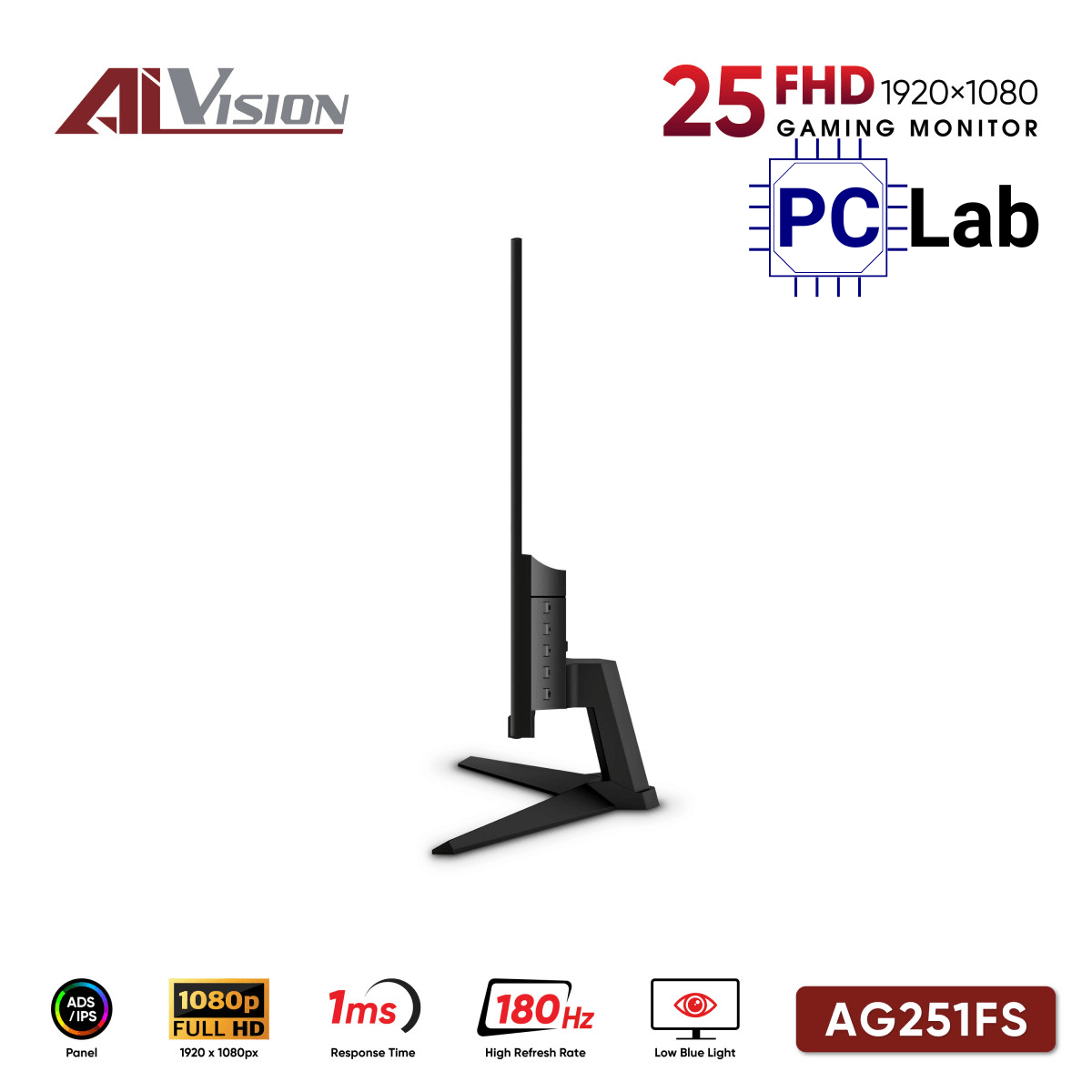 Màn hình VSP AIVISION AG251FS 25inch Full HD 180Hz (25'', Full HD, 180Hz, 1ms, IPS) - Đen