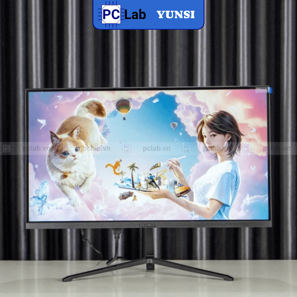 Màn hình Yunsi Y220MY 22inch Full HD 100Hz (22'', Full HD, 100Hz, 1ms, VGA, HDMI) - Đen