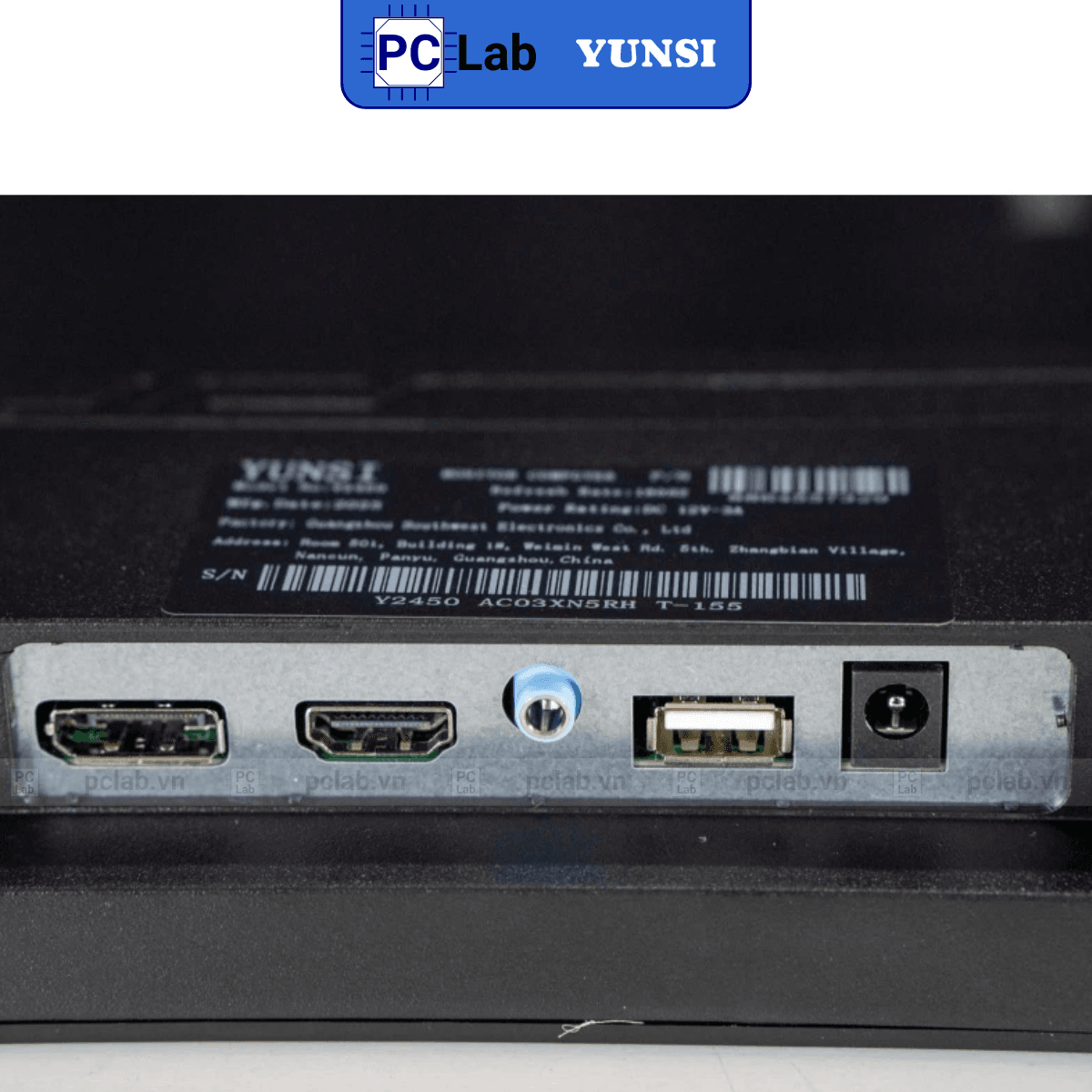 Màn hình Yunsi Y2450 24inch Full HD 180Hz (24'', Full HD, 180Hz, 1ms, DP, HDMI) - Trắng/Đen