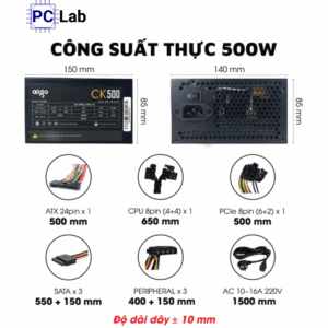 Nguồn PC máy tính Aigo CK500 500W