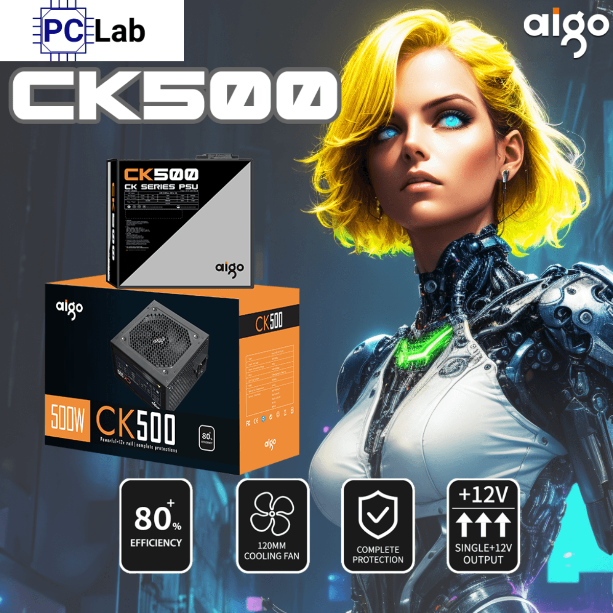 Nguồn PC máy tính Aigo CK500 500W