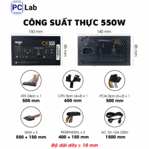 Nguồn PC máy tính Aigo CK550 550W 80+