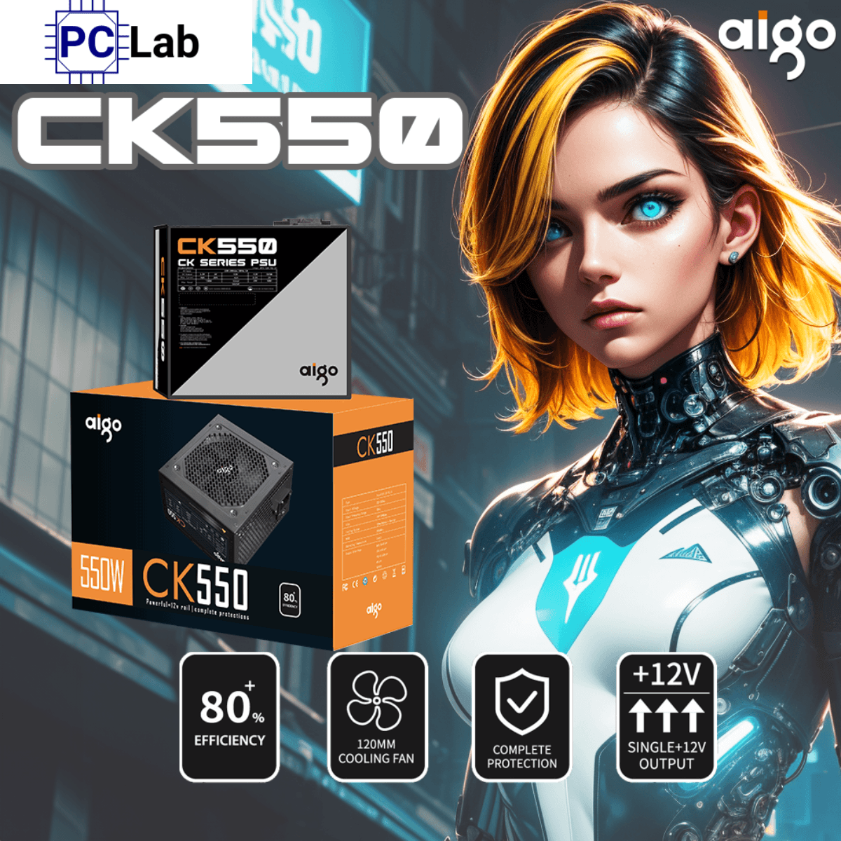 Nguồn PC máy tính Aigo CK550 550W 80+