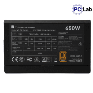 Nguồn PC máy tính Thermalright TB-650S 650W 80 Plus Bronze - Đen