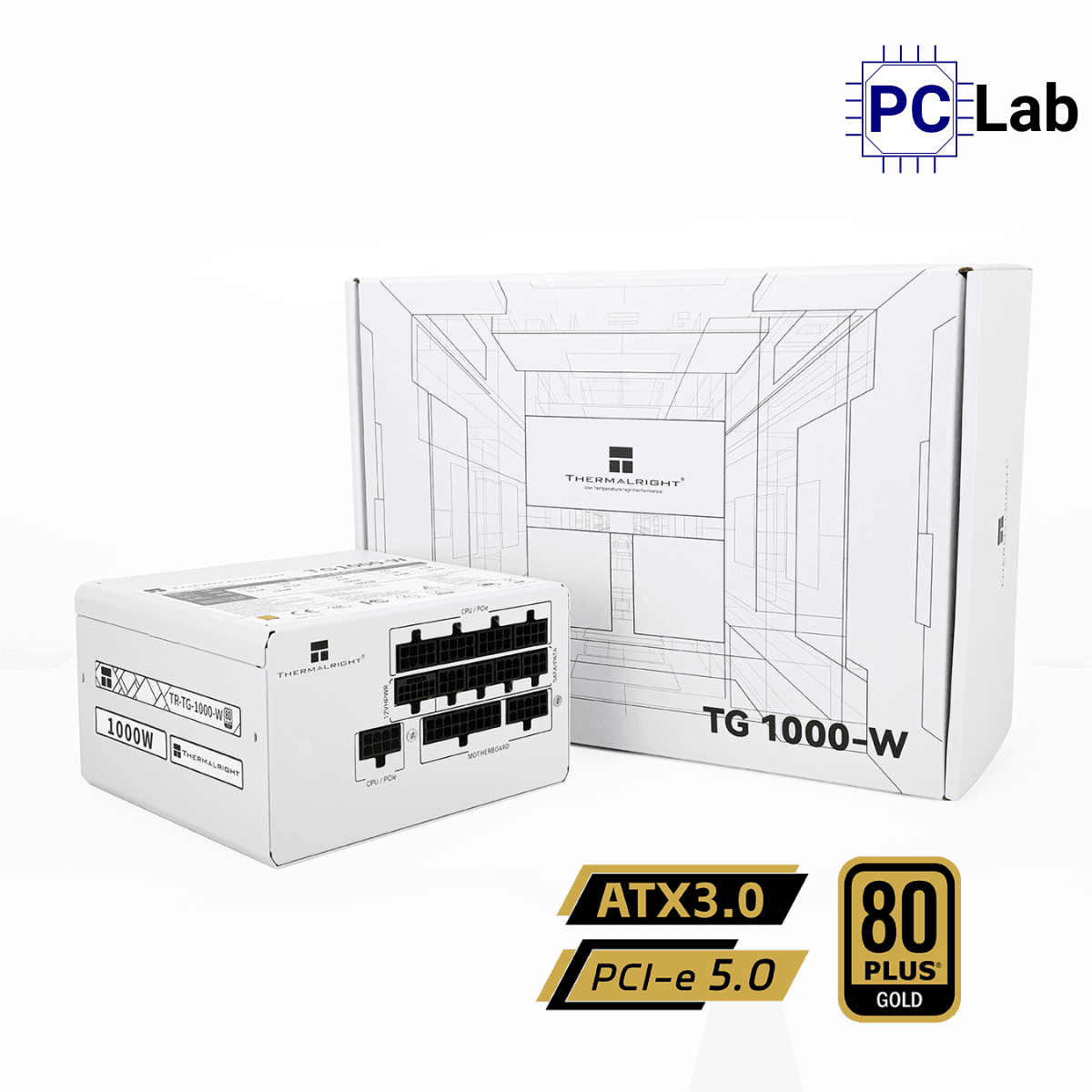 Nguồn PC máy tính Thermalright TG-1000-W 1000W 80 Plus Gold - Trắng