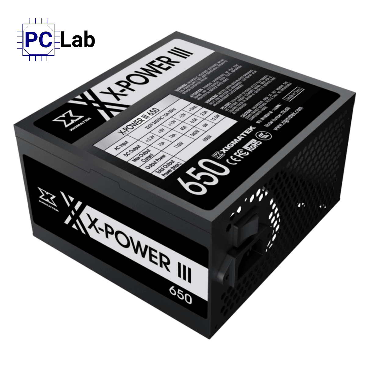 Nguồn PC máy tính Xigmatek X-Power III X-650 600W (Dây cáp đen dẹt)