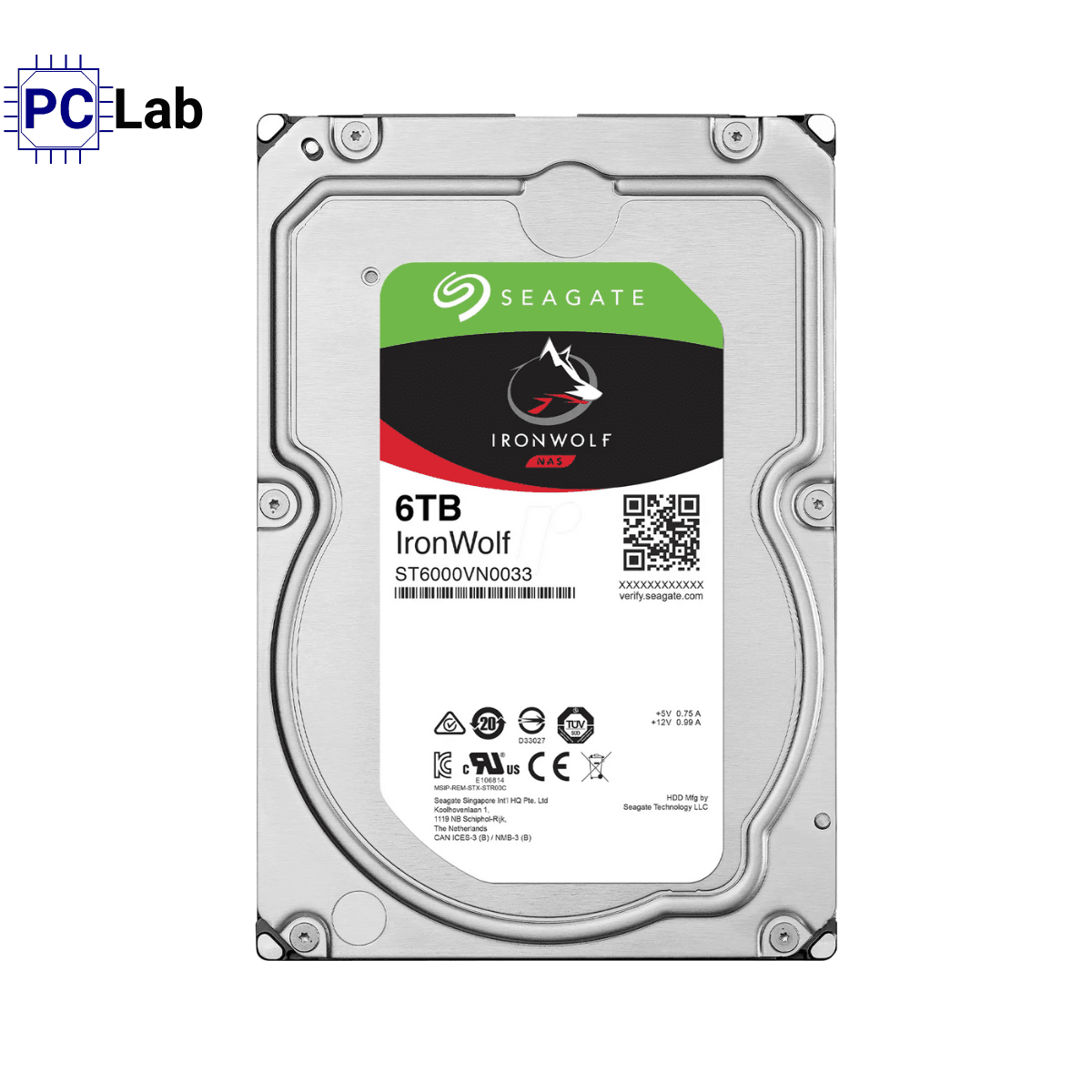 Ổ cứng HDD Seagate IronWolf 6TB NAS (3.5 inch SATA III, 5400RPM, 256MB)