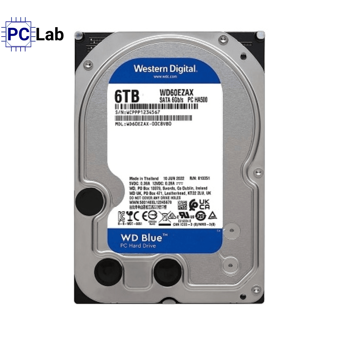Ổ cứng HDD WD Blue 6TB (3.5 inch SATA III, 5400RPM, 256MB)
