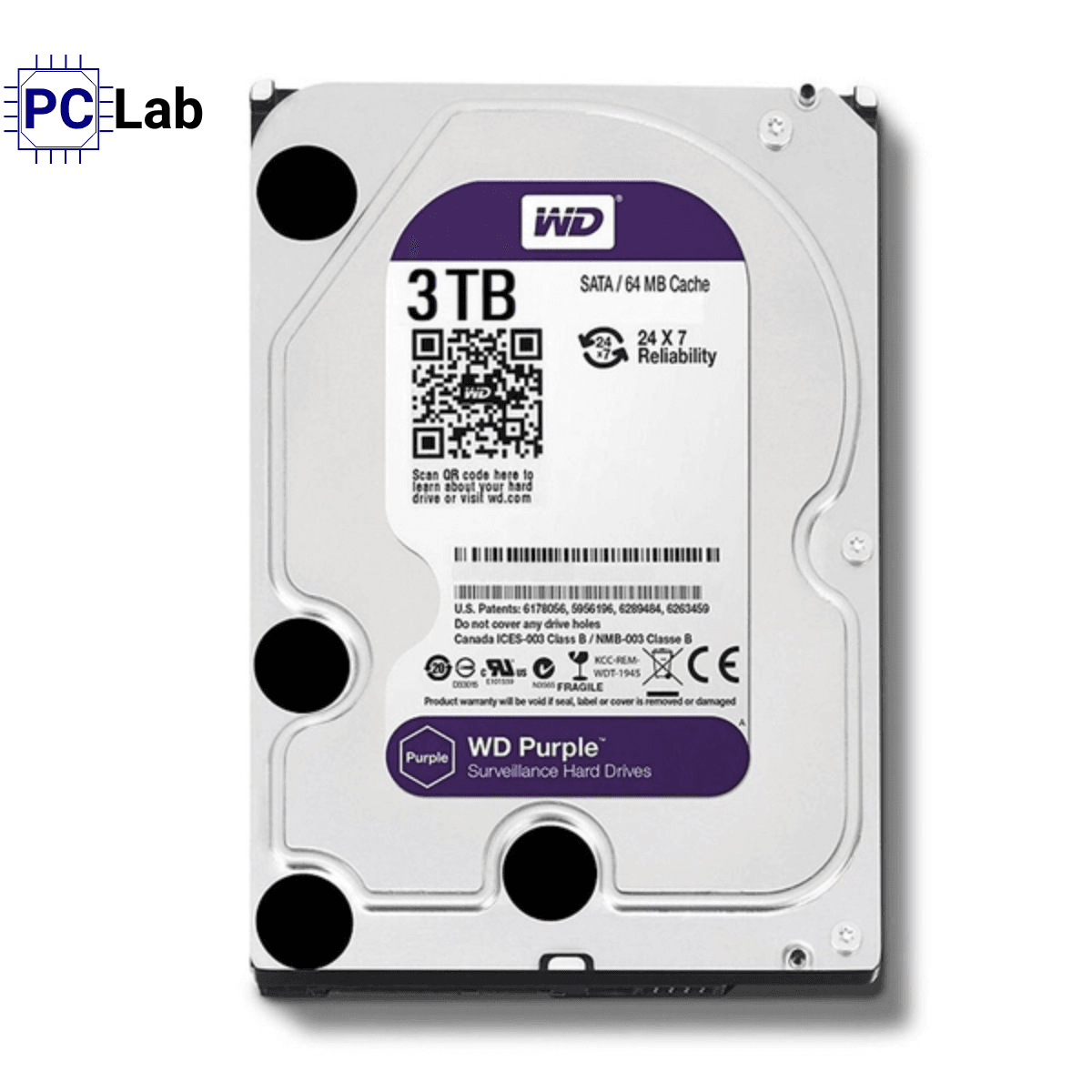 Ổ cứng HDD WD Purple 3TB (3.5 inch SATA III, 5400RPM, 64MB)