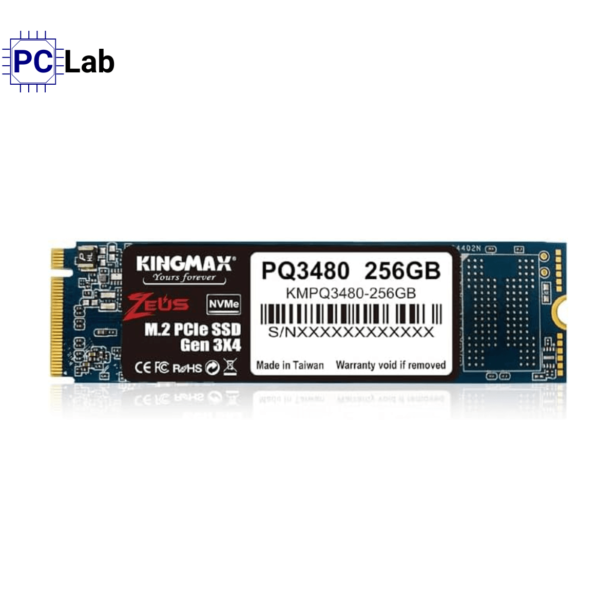 Ổ cứng SSD KINGMAX Zeus 256GB PQ3480 NVMe Gen3 x4 (M.2 2280, 2250MB/s, 1200MB/s)