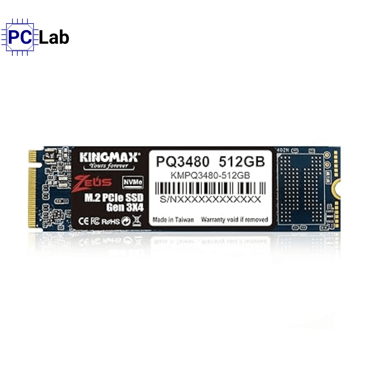 Ổ cứng SSD KINGMAX Zeus 512GB PQ3480 NVMe Gen3 x4 (M.2 2280, 2300MB/s, 1700MB/s)