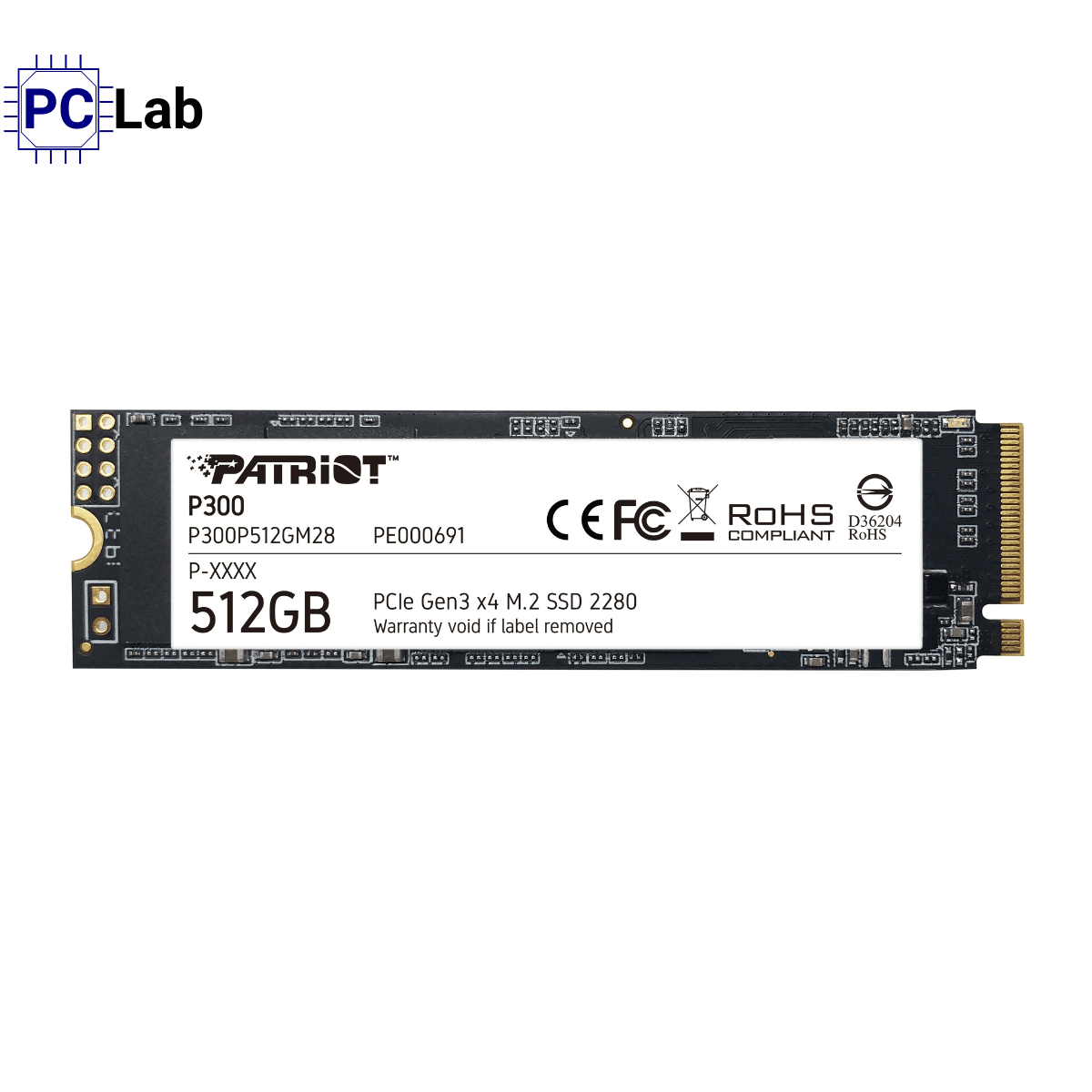 Ổ cứng SSD Patriot P300 512GB NVMe Gen3 x4 (M.2 2280, 1700MB/s, 1200MB/s)
