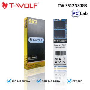 Ổ cứng SSD T-Wolf TW-S512N80G3 512GB NVMe Gen3 x4 (M.2 2280, 2900MB/s, 2000MB/s)
