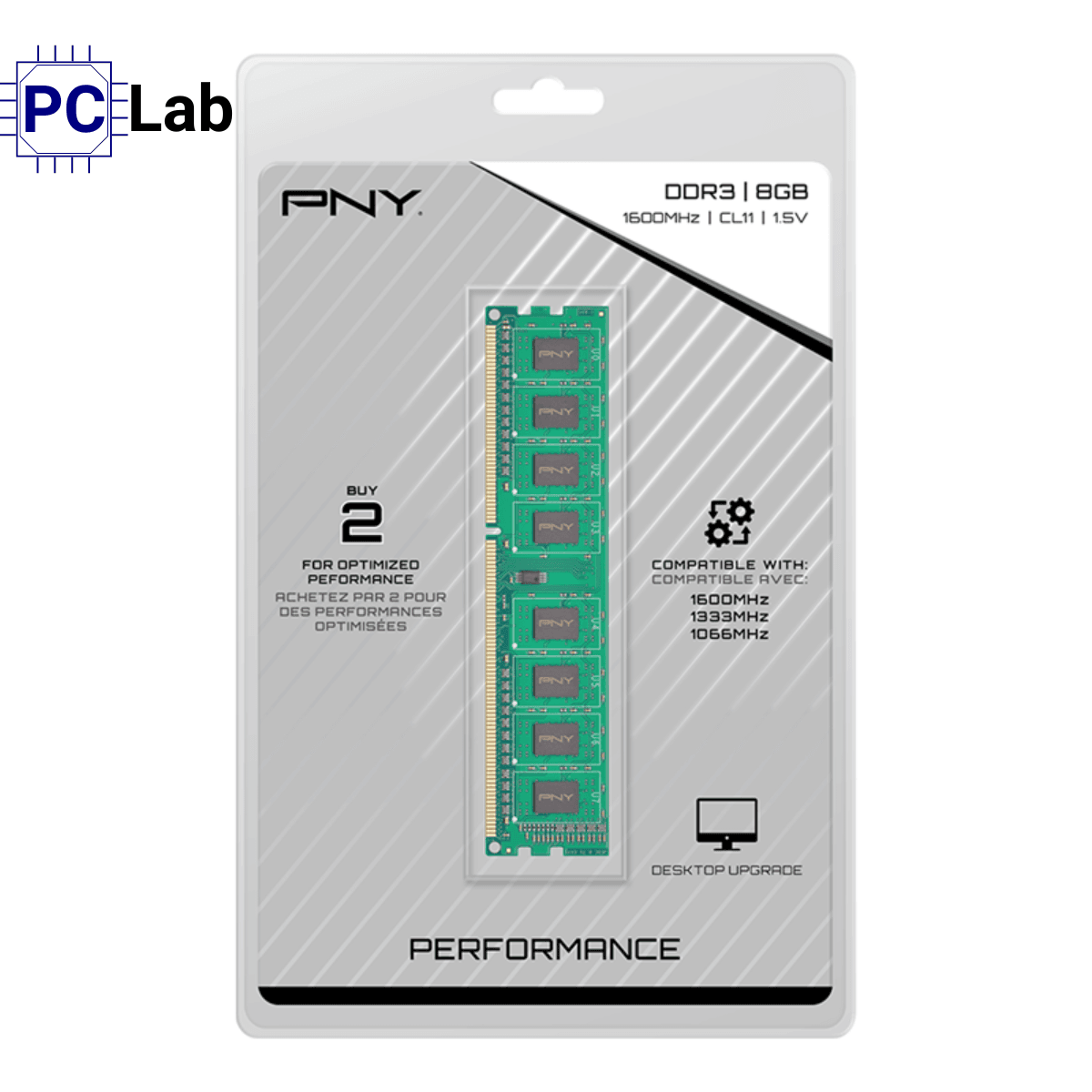 RAM PC máy tính PNY 8GB 1600MHz DDR3