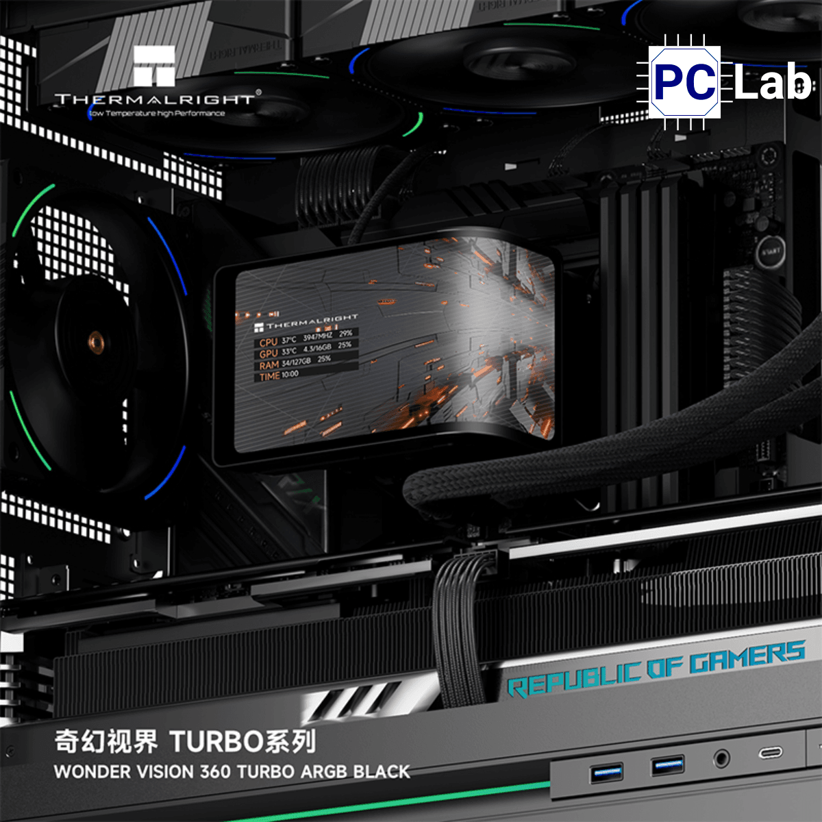 Tản nhiệt nước AIO Thermalright Wonder Vision 360 Turbo ARGB Black