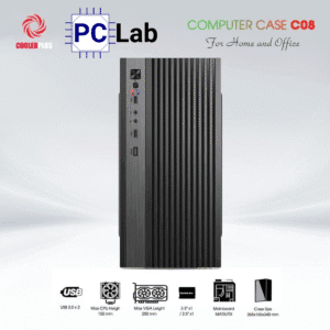 Vỏ case PC máy tính CoolerPlus CPC-C08 (M-ATX, Mini Tower, Đen)