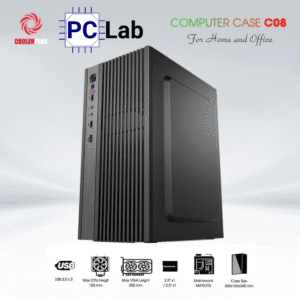 Vỏ case PC máy tính CoolerPlus CPC-C08 (M-ATX, Mini Tower, Đen)
