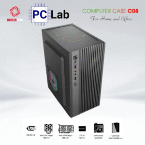 Vỏ case PC máy tính CoolerPlus CPC-C08 (M-ATX, Mini Tower, Đen)