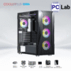 Vỏ case PC máy tính CoolerPlus CPC-EB06 (E-ATX, Full Tower, đen, kèm 3 fan LED)