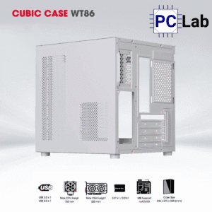 Vỏ case PC máy tính CoolerPlus CUBIC BL82/WT86 (M-ATX, Mini Tower, Đen/Trắng)