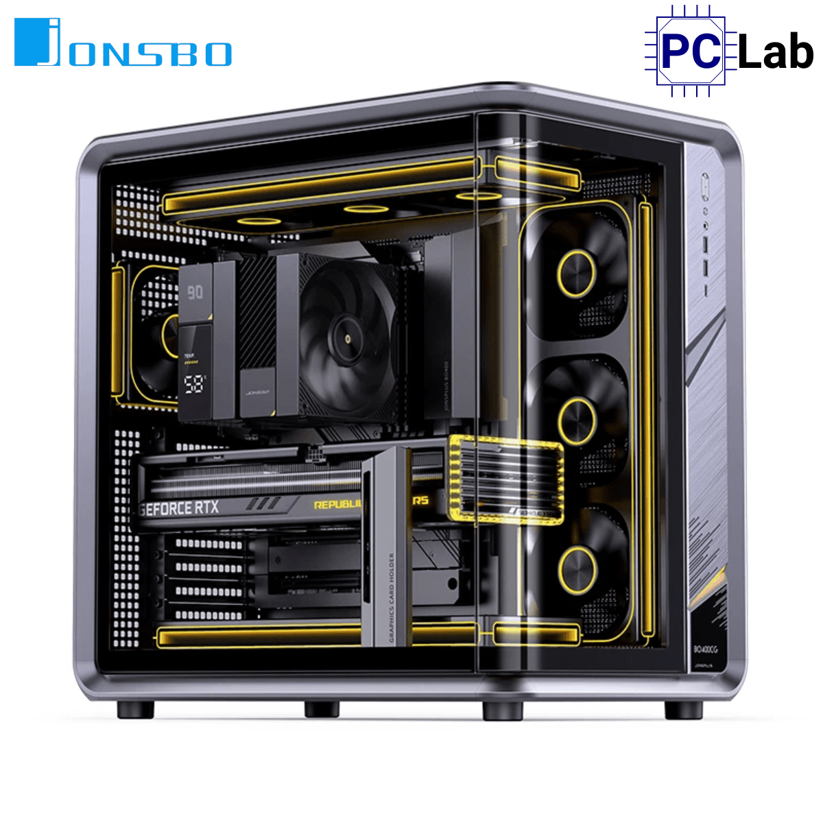 Vỏ case PC máy tính Jonsbo BO400CG (ATX, Mid Tower, Đen)